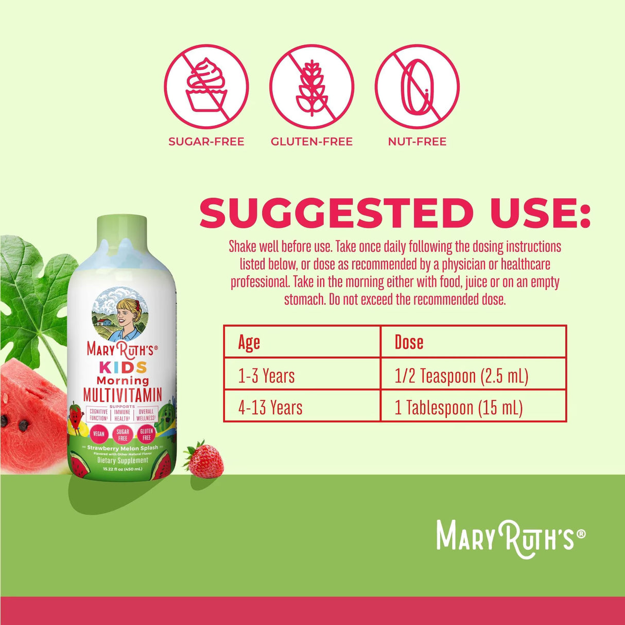MARYRUTH'S Liquid Morning Multivitamin for Kids