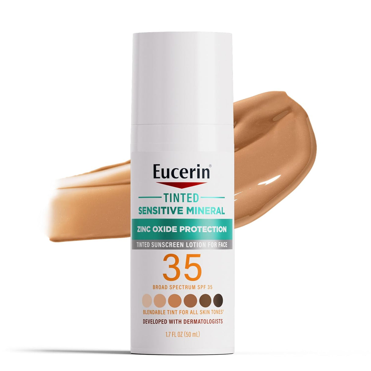 Eucerin Sun Tinted Sensitive Mineral Face Sunscreen Lotion SPF 35