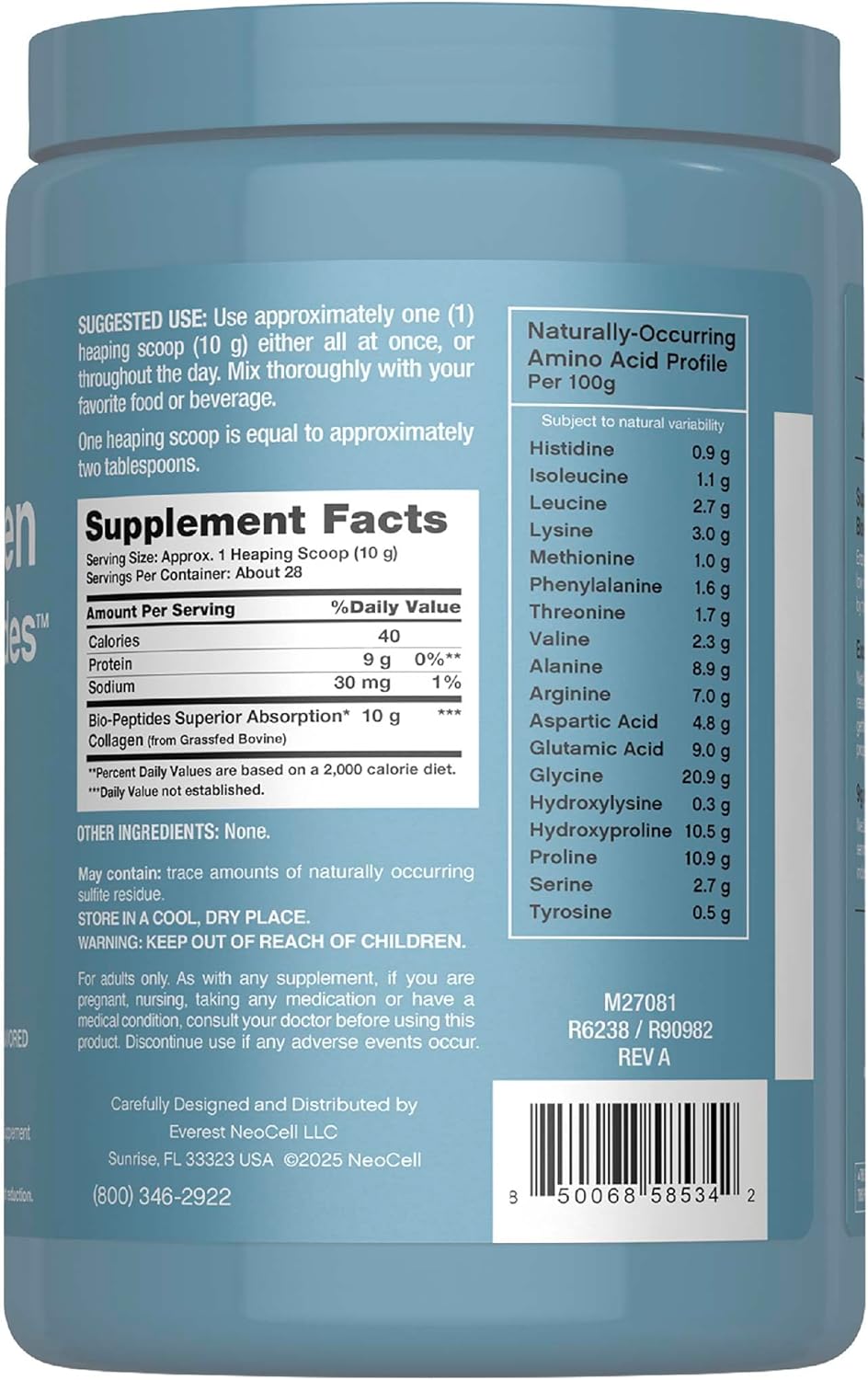 NeoCell Collagen Bio-Peptides Powder 238g