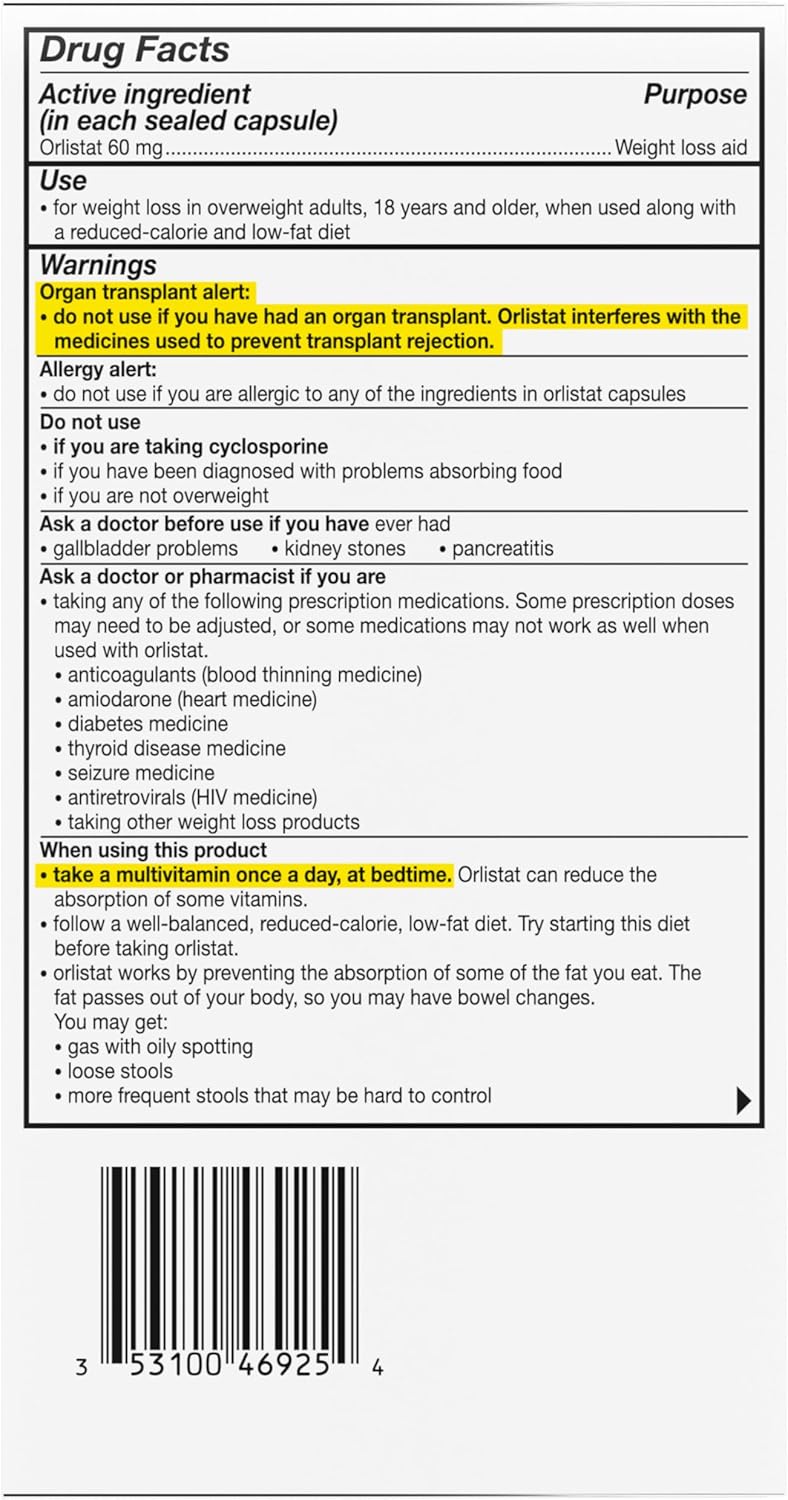 alli Weight Loss Pills