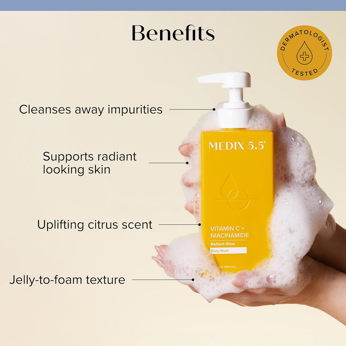 Medix 5.5 Radiant Glow Vitamin C Body Wash W/Niacinamide