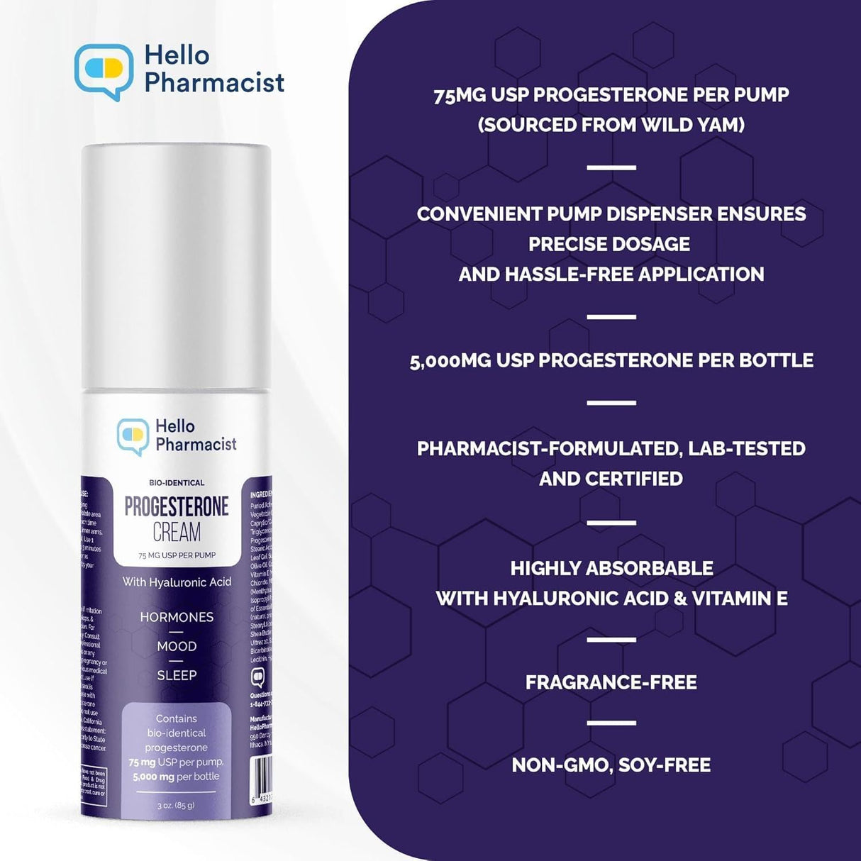 HelloPharmacist BioIdentical Progesterone Cream