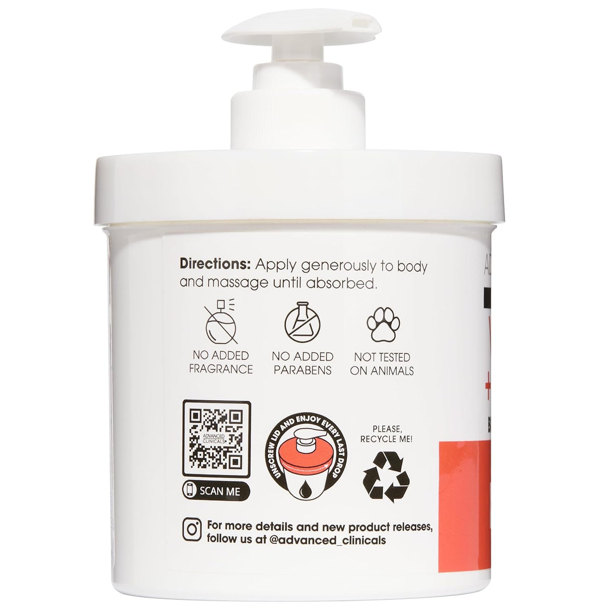 Advanced Clinicals Vitamin C + Turmeric Face and Body Cream 424