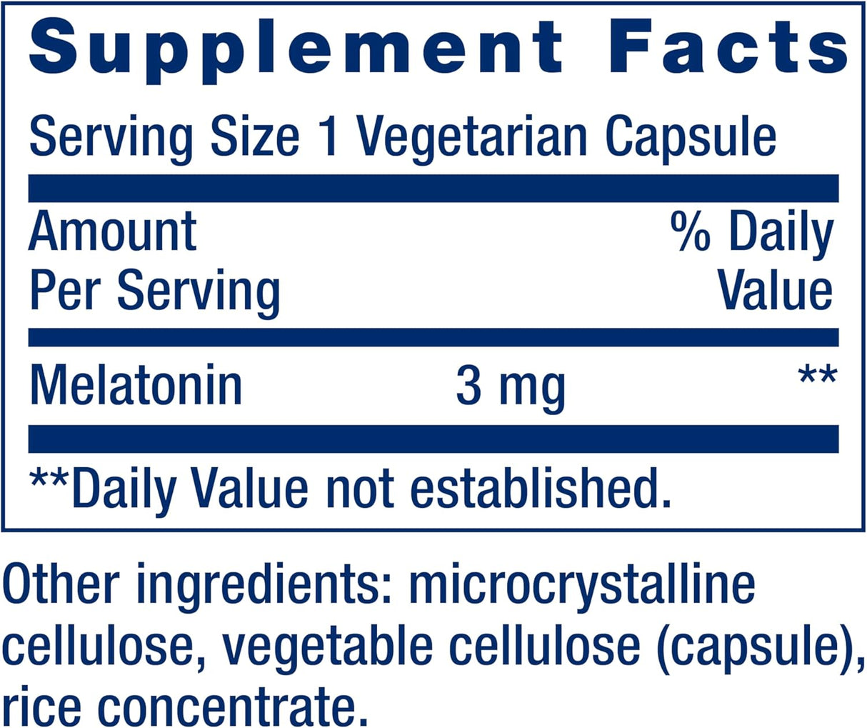 Life Extension Melatonin, 3 mg,
