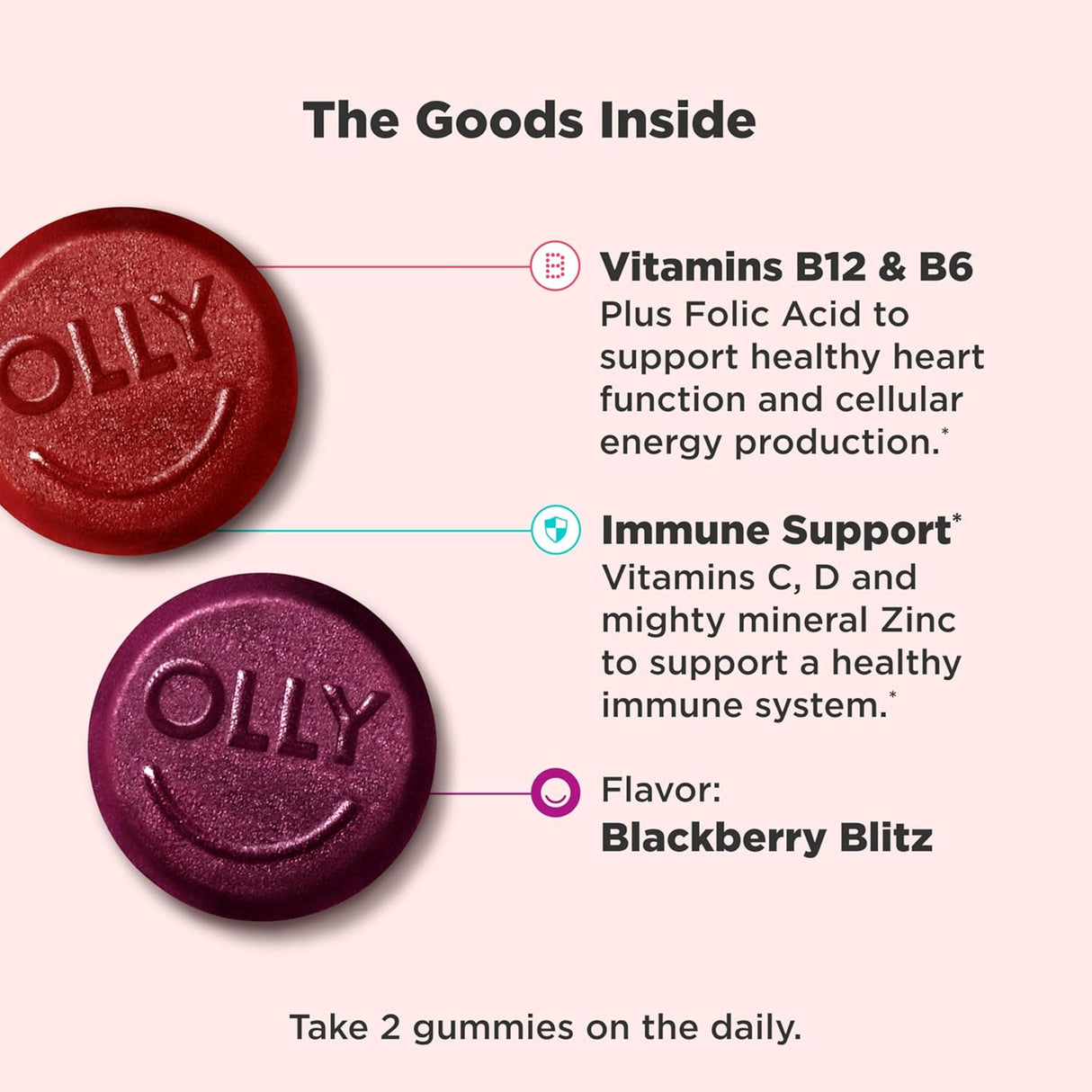 OLLY Men's Multivitamin Gummy Blackberry