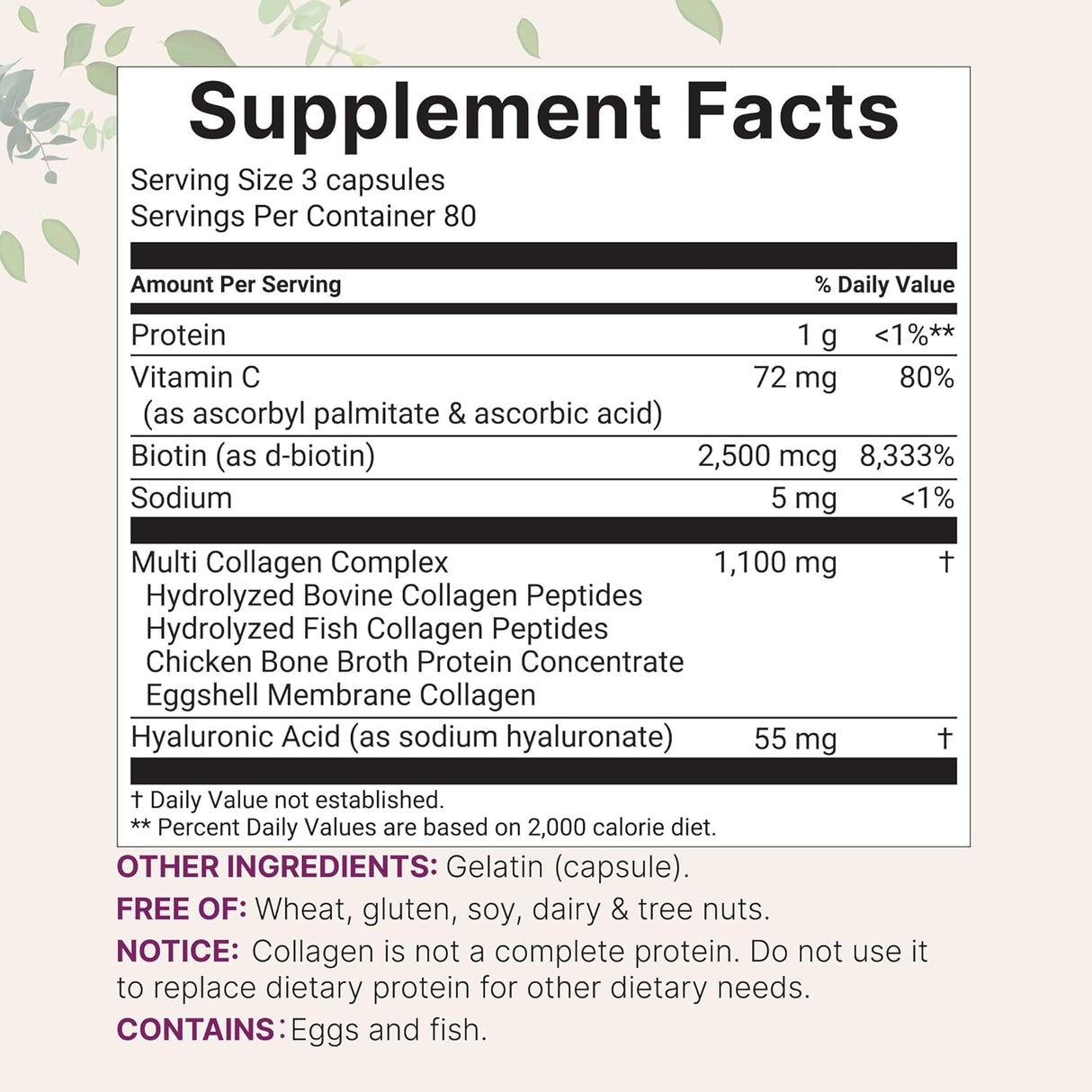 Micro Ingredients Multi Collagen 240 Capsules