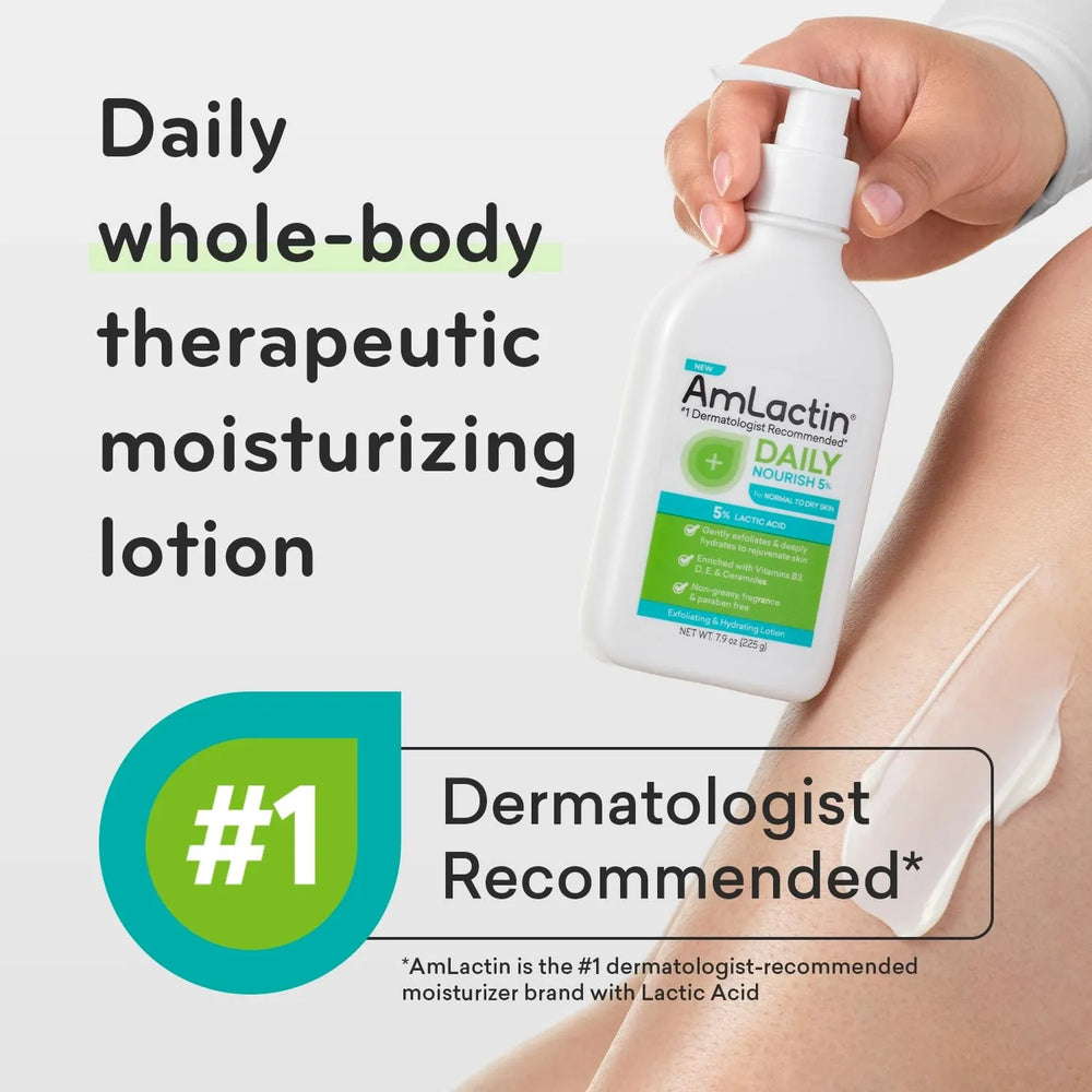 AmLactin Daily Nourish 5% - 7.9 oz Body Lotion with 5% Lactic Acid - Kenya