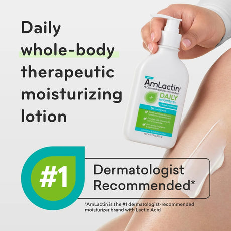 AmLactin Daily Nourish 5% - 7.9 oz Body Lotion with 5% Lactic Acid - Kenya