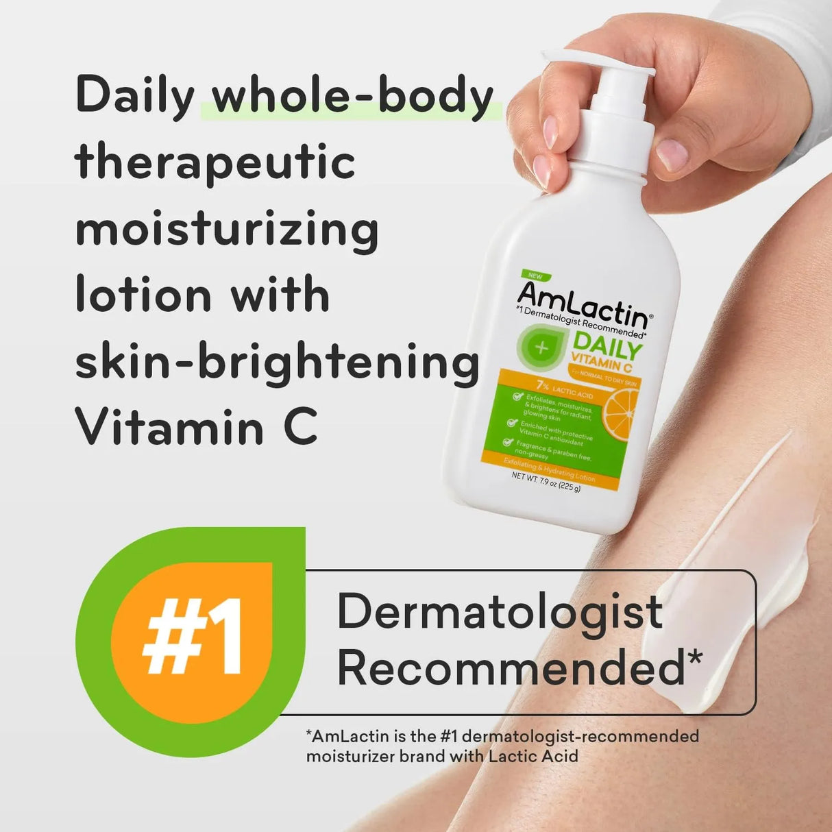 AmLactin Daily Vitamin C Lotion - 7.9 oz Body Lotion with 7% Lactic Acid - Kenya