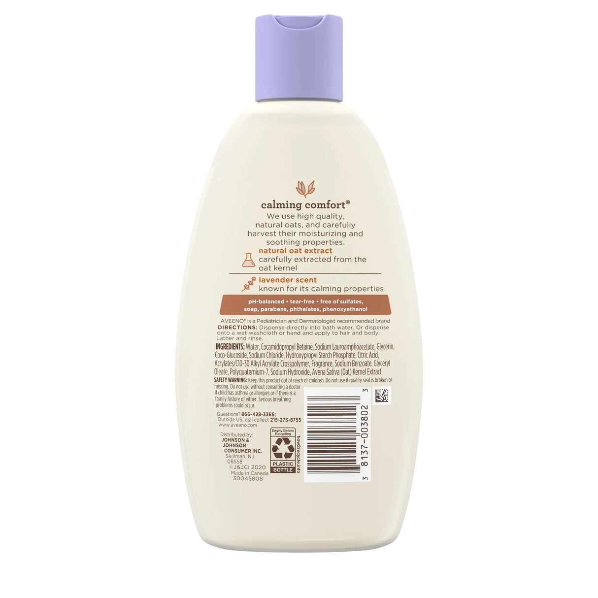 Aveeno Baby Calming Comfort Bath & Wash, Lavender & Vanilla, 8 fl. oz - Kenya