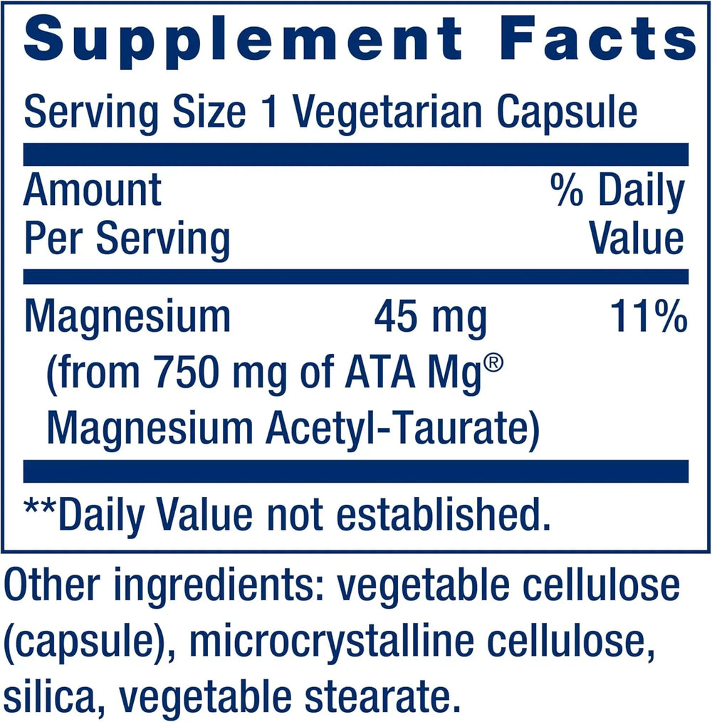 Calm-Mag, Magnesium Acetyl taurinate, 30 Capsules - Kenya