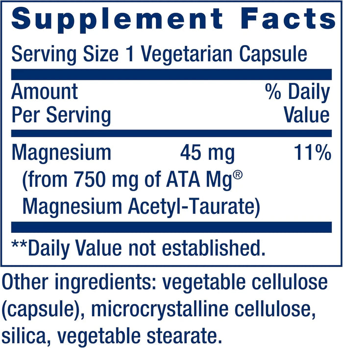 Calm-Mag, Magnesium Acetyl taurinate, 30 Capsules