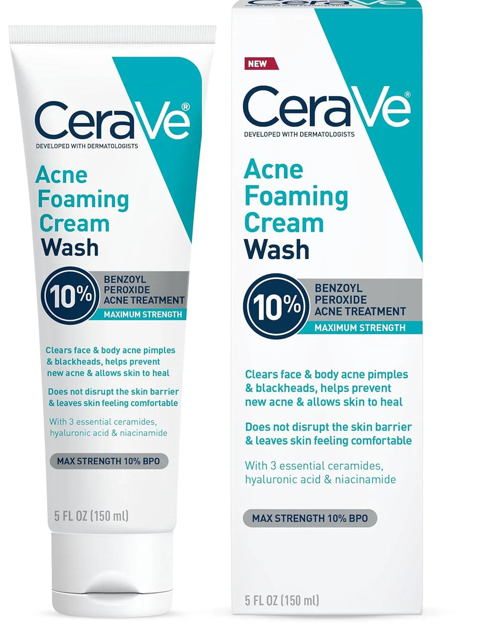 CeraVe Acne Foaming Cream Wash 10% Benzoyl Peroxide - Kenya