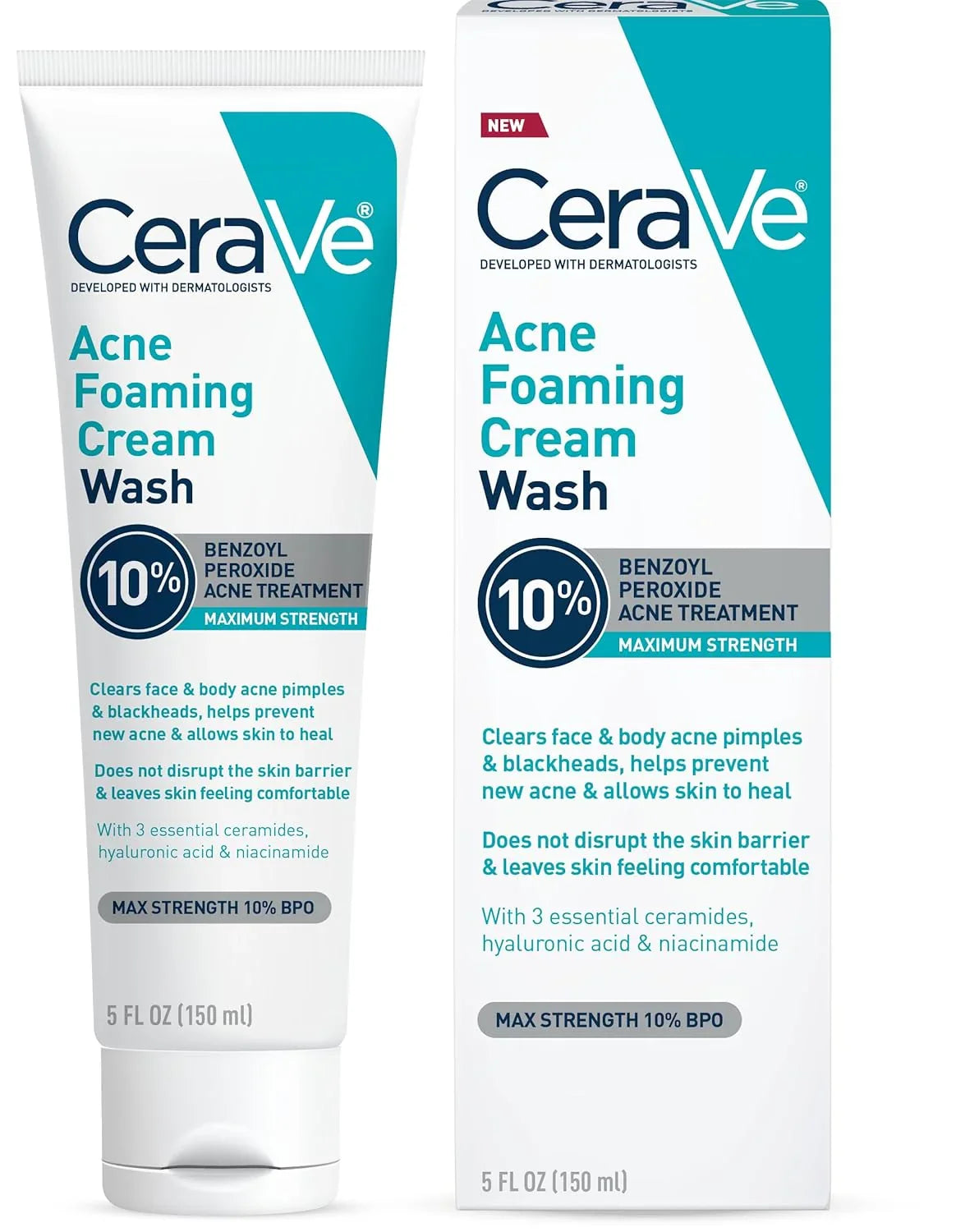 CeraVe Acne Foaming Cream Wash 10% Benzoyl Peroxide - Kenya