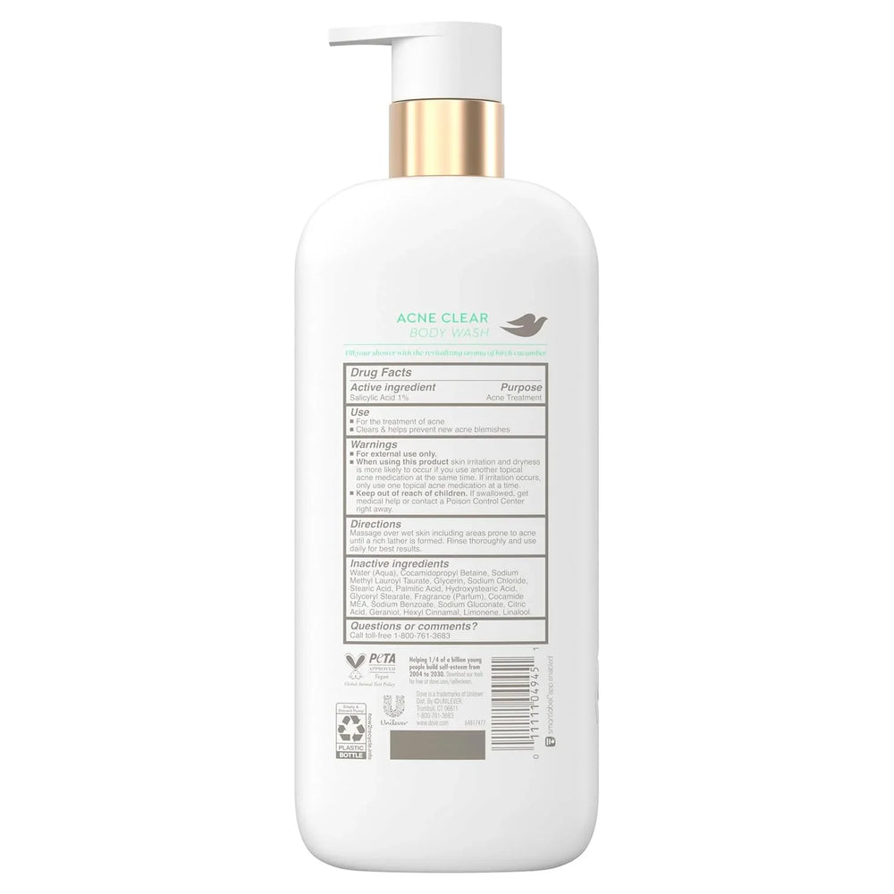 Dove Body Wash Acne Clear 1% salicylic acid - Kenya