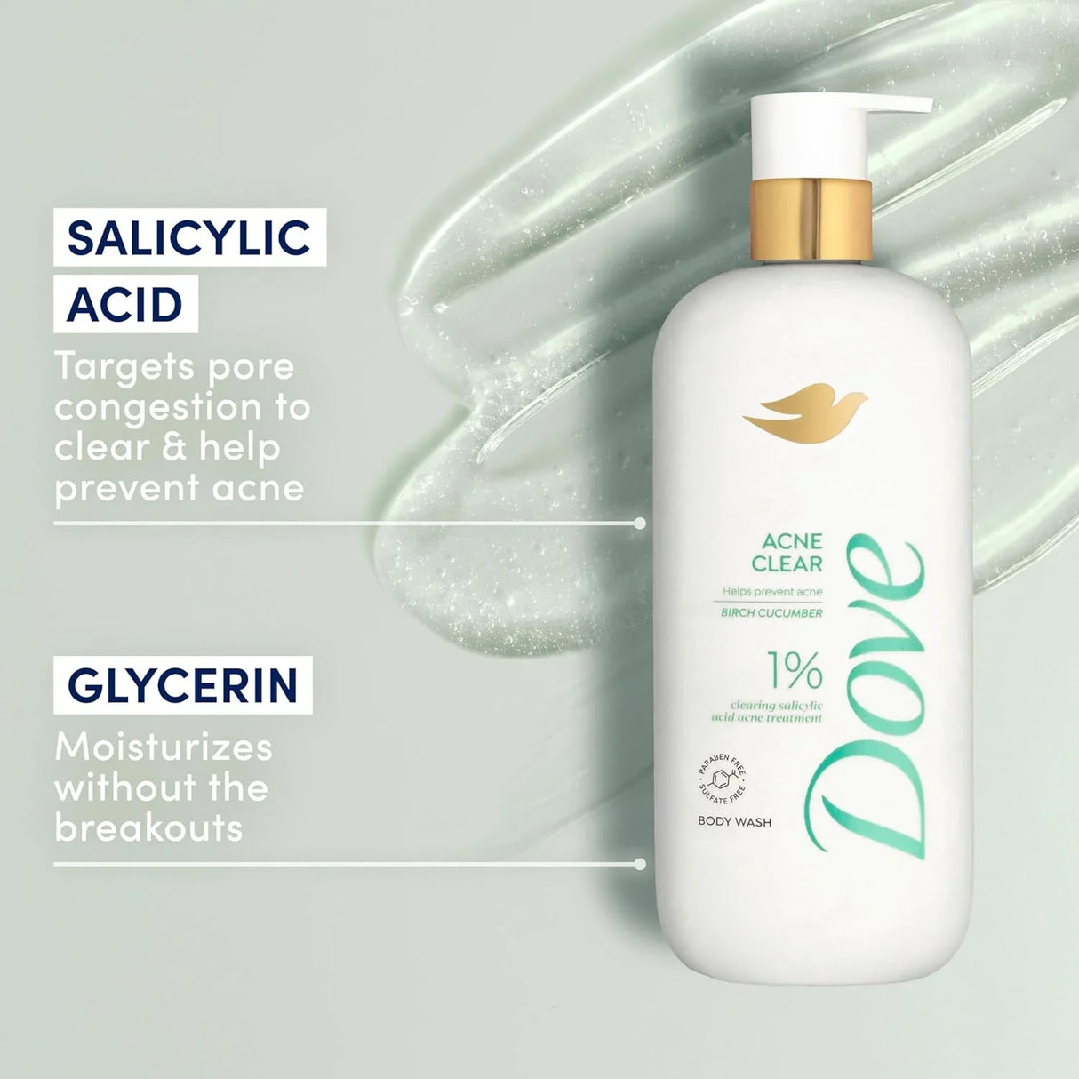 Dove Body Wash Acne Clear 1% salicylic acid - Kenya