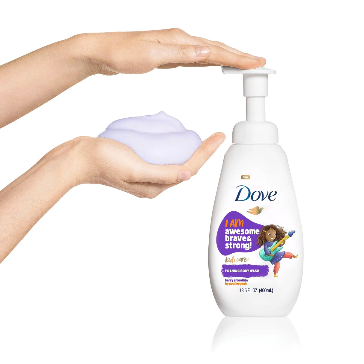 Dove Kids Care Foaming Liquid Body Wash Berry Smoothie Hypoallergenic Skin Care for Kids, 13.5 oz - Kenya