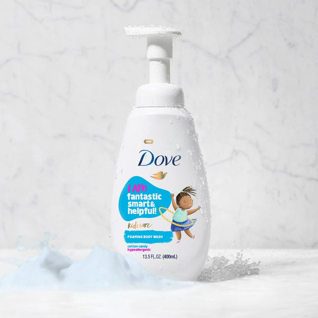 Dove Kids Care Foaming Liquid Body Wash Cotton Candy Hypoallergenic Skin Care for Kids, 13.5 oz - Kenya