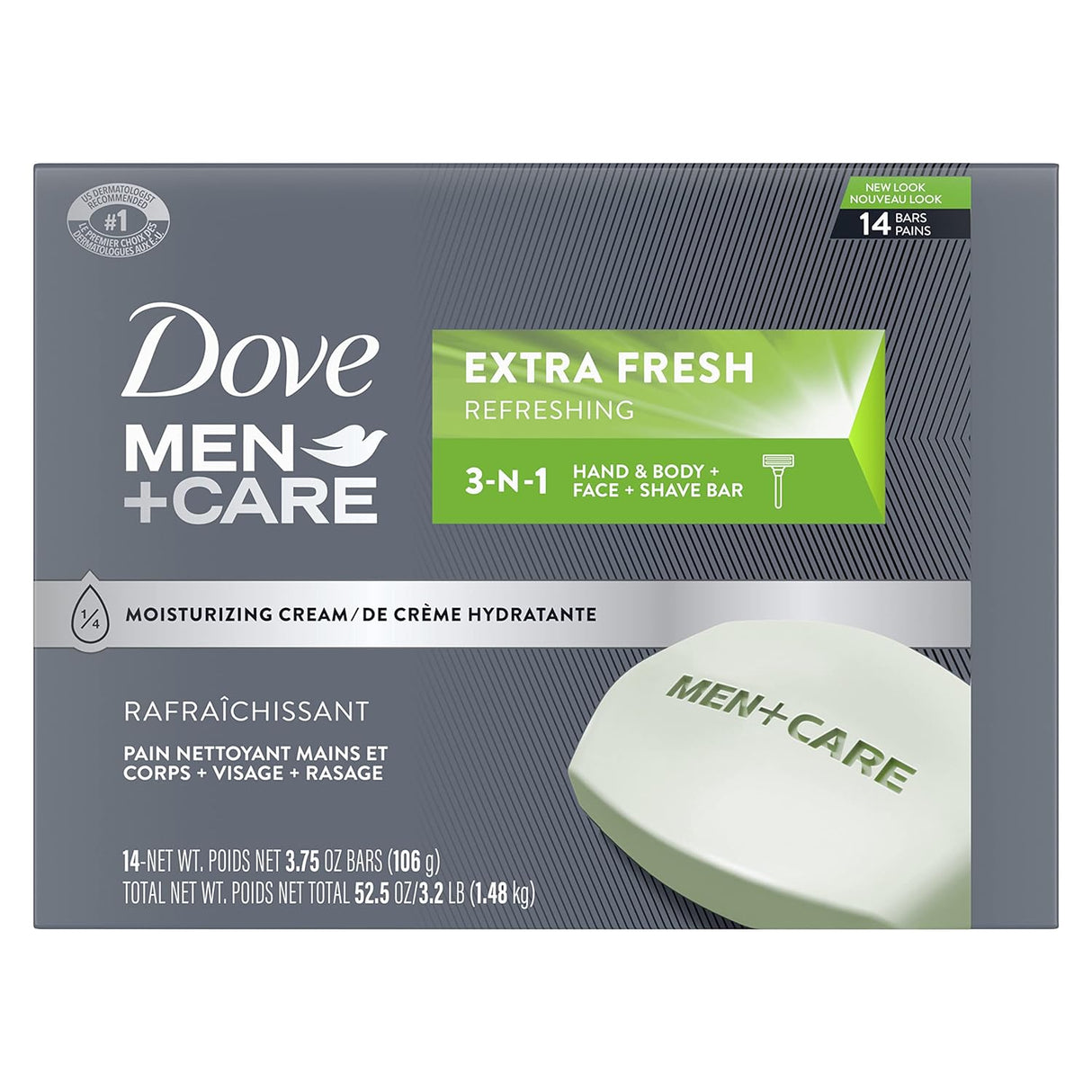 DOVE MEN + CARE Bar 3 in 1 Cleanser for Body, Face, and Shaving - Kenya