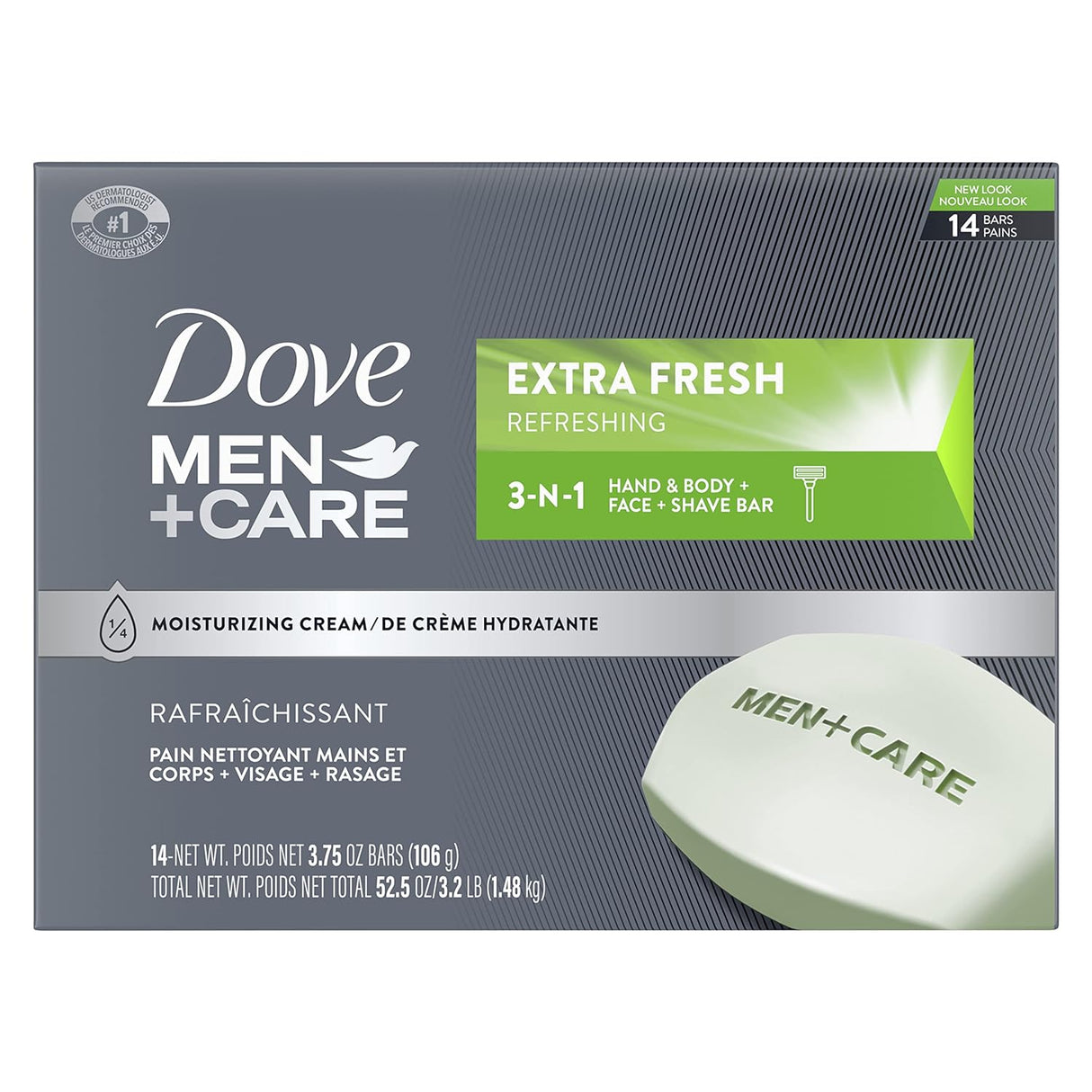 DOVE MEN + CARE Bar 3 in 1 Cleanser for Body, Face, and Shaving - Kenya