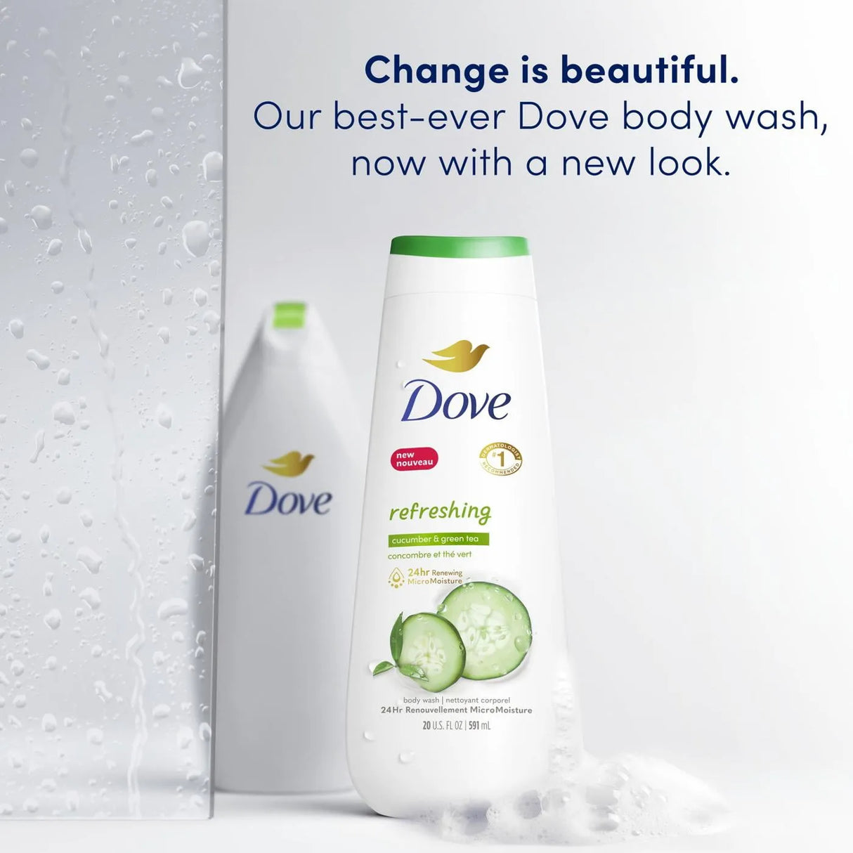 Dove Refreshing Body Wash - Cucumber and Green Tea 20 oz - Kenya