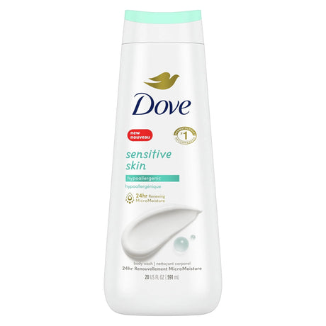 Dove Sensitive Skin Long Lasting Gentle Hypoallergenic Body Wash, 20 fl oz - Kenya
