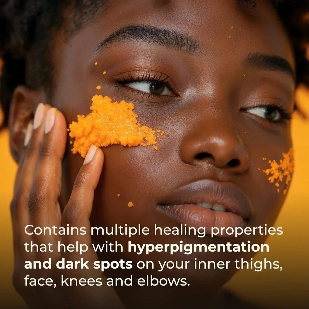 GLO Melanin Turmeric Scrub for Dark Spots Brightening - Kenya