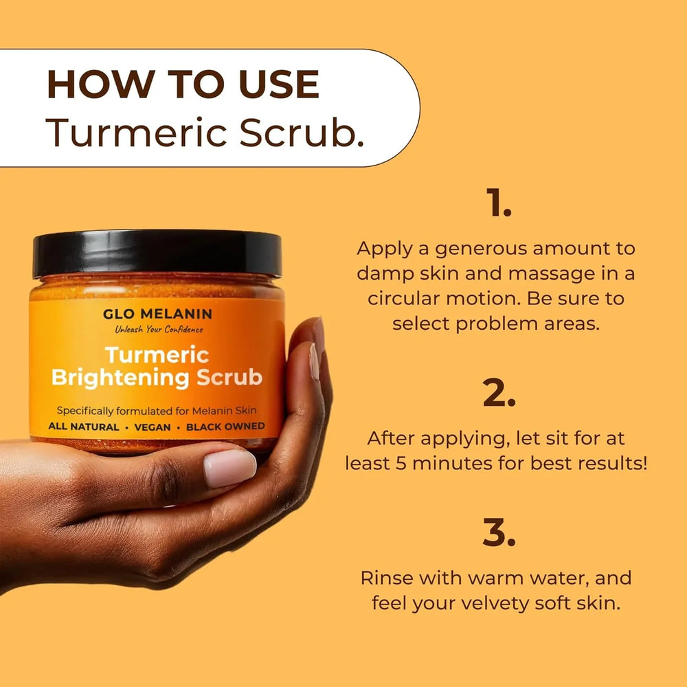GLO Melanin Turmeric Scrub for Dark Spots Brightening - Kenya