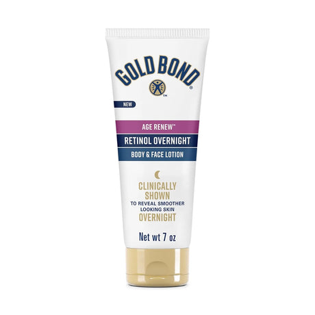 Gold Bond Age Renew Retinol Overnight Body & Face Lotion, With Retinol & Peptide Complex, 7 oz. - Kenya