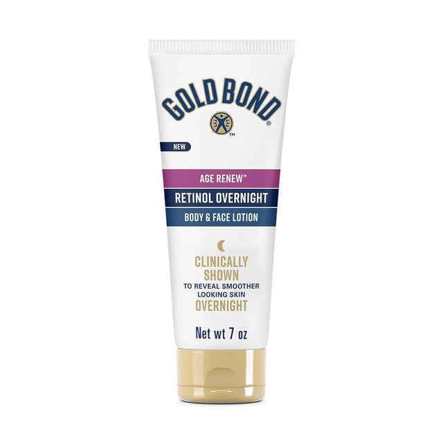 Gold Bond Age Renew Retinol Overnight Body & Face Lotion, With Retinol & Peptide Complex, 7 oz. - Kenya