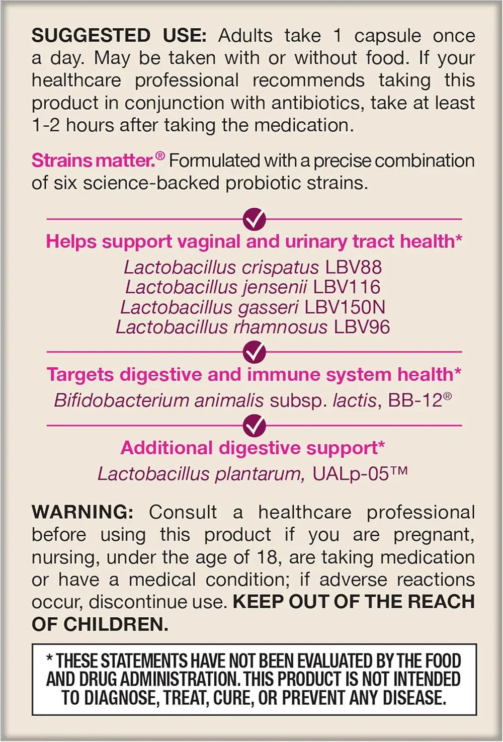 Jarrow Formulas Fem-Dophilus 10 Billion CFU - Kenya