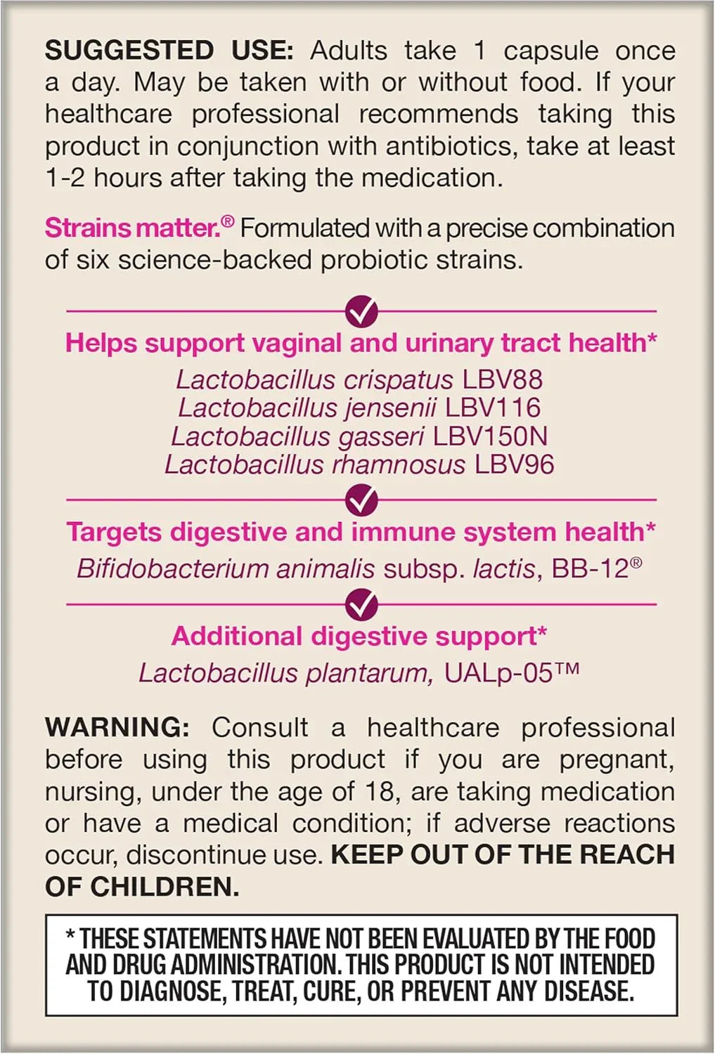 Jarrow Formulas Fem-Dophilus 10 Billion CFU - Kenya