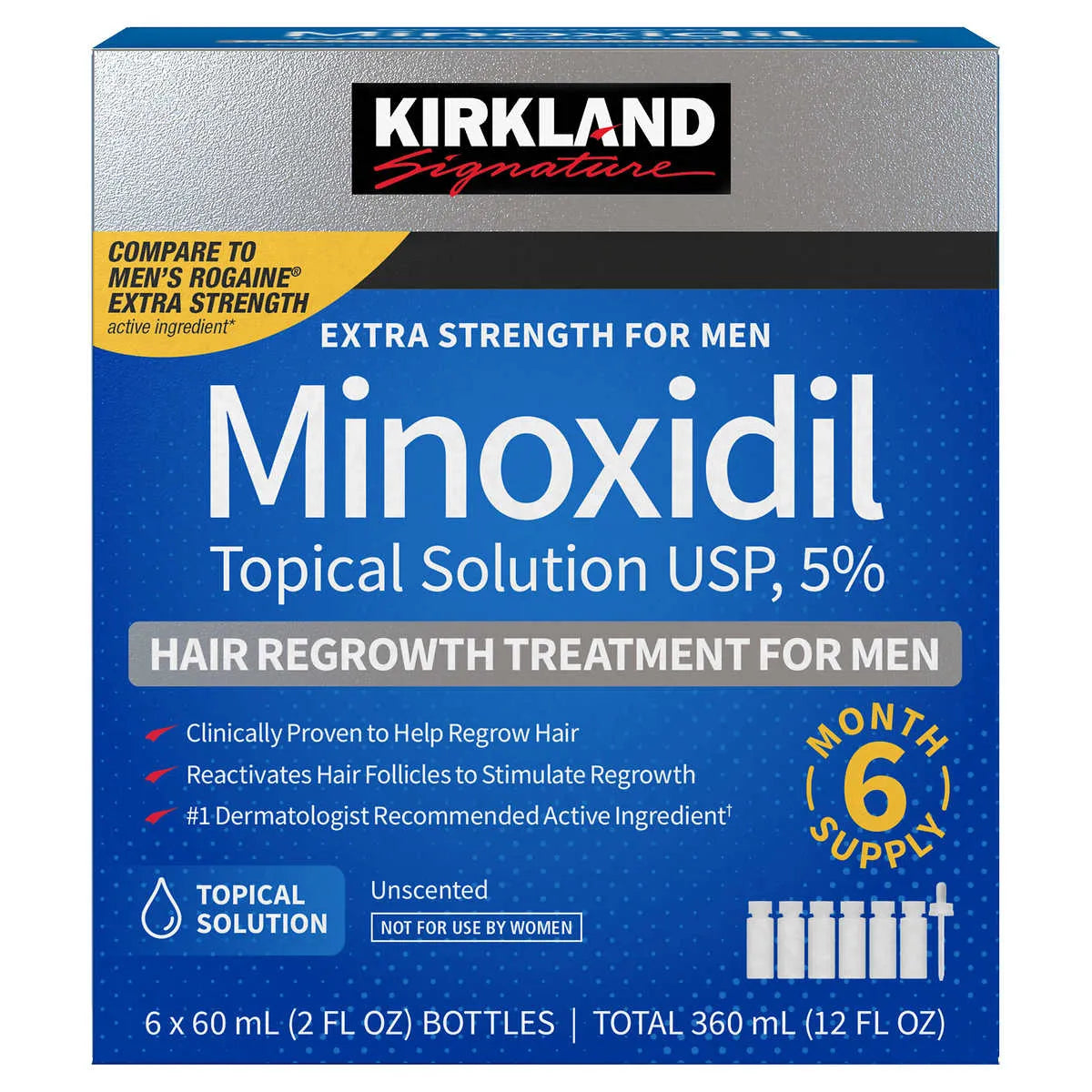 Kirkland Minoxidil Topical Solution Hair Extra Strength 5% - Kenya