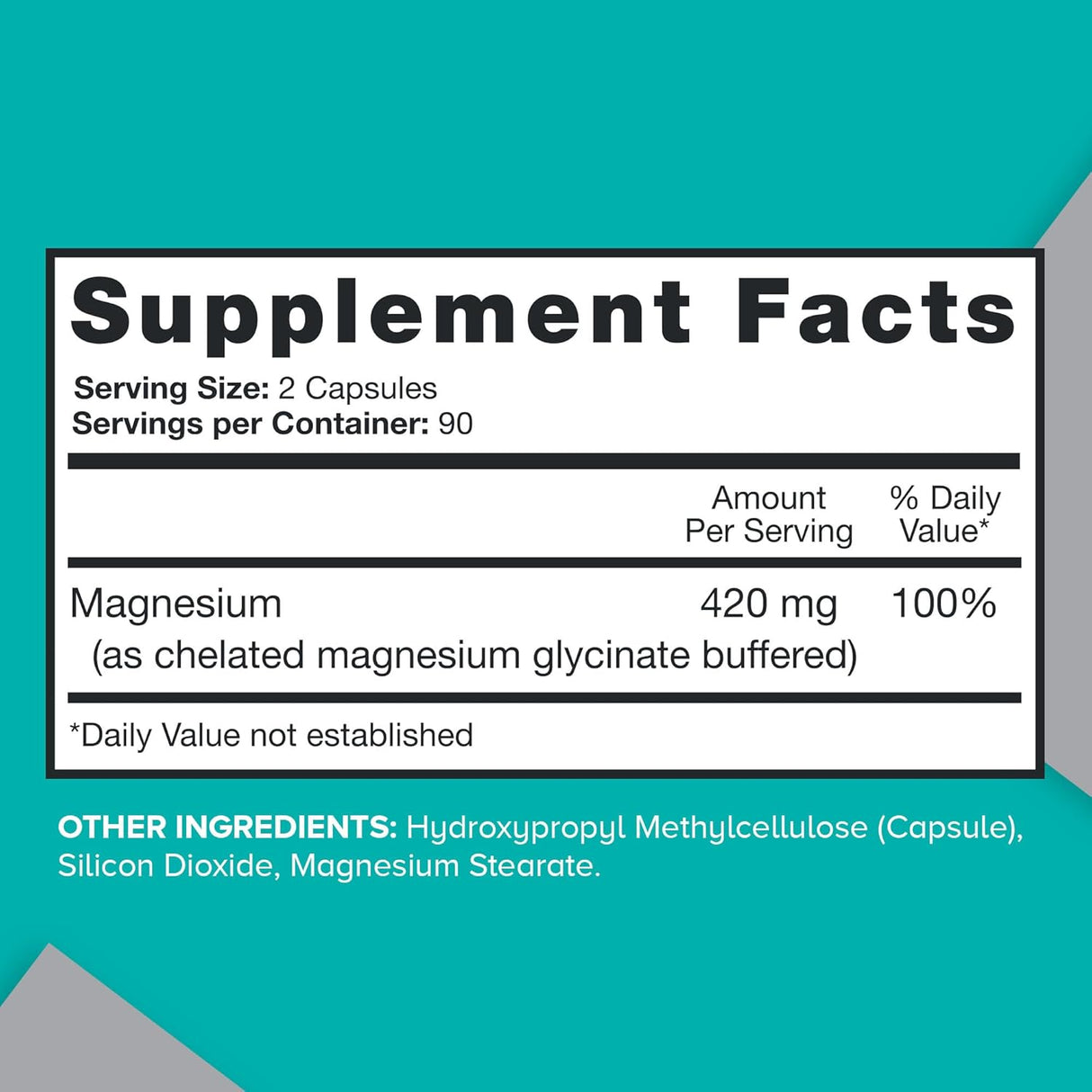 Magnesium Glycinate Capsules 420mg 120 Count - Kenya