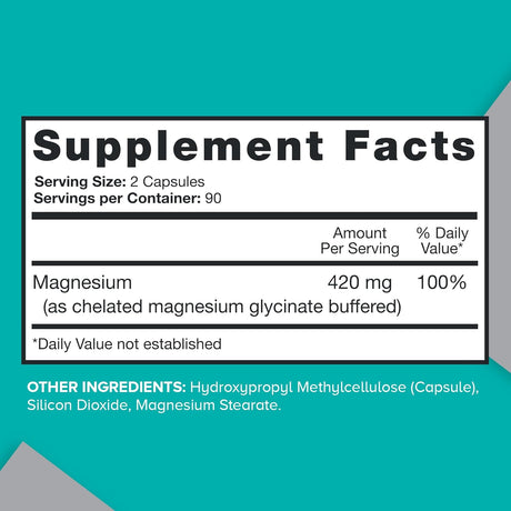 Magnesium Glycinate Capsules 420mg 120 Count - Kenya