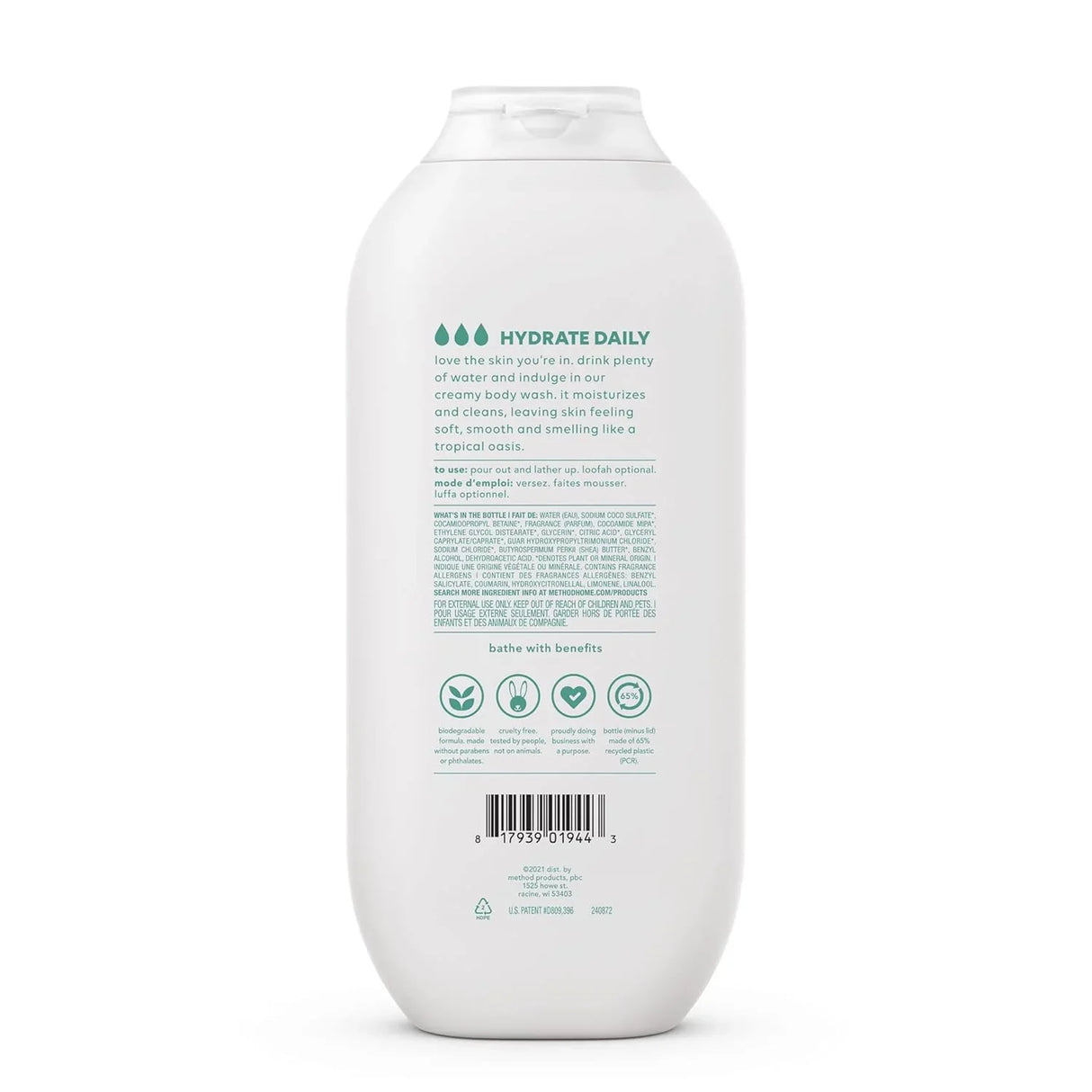 Method Body Wash, Hydrating Coconut Milk - Kenya