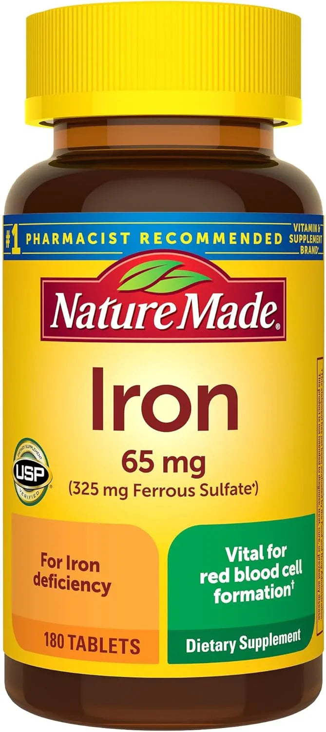 Nature Made Iron 65 mg (325 mg Ferrous Sulfate) Tablets - Kenya