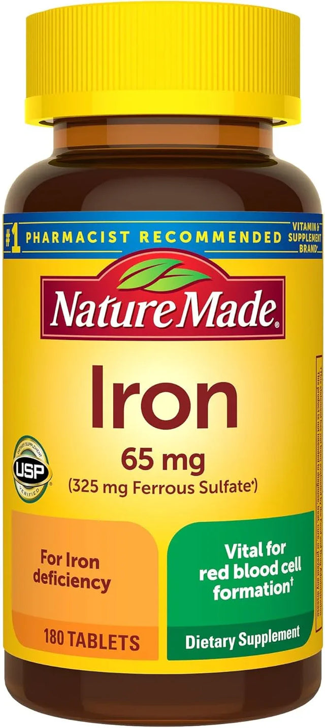 Nature Made Iron 65 mg (325 mg Ferrous Sulfate) Tablets - Kenya
