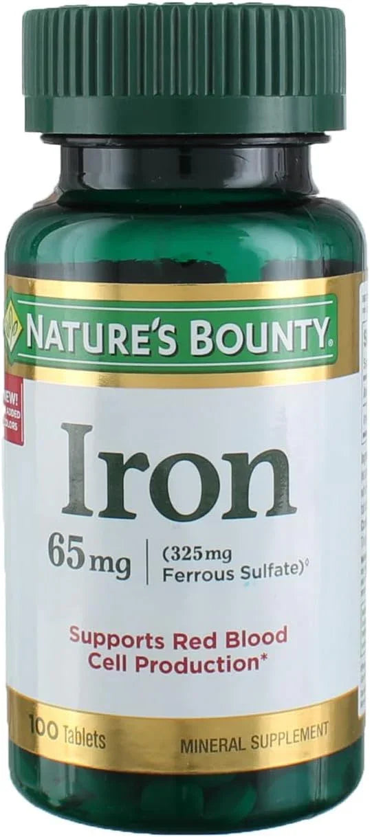 Nature's Bounty Iron 65mg, 325 mg Ferrous Sulfate - Kenya
