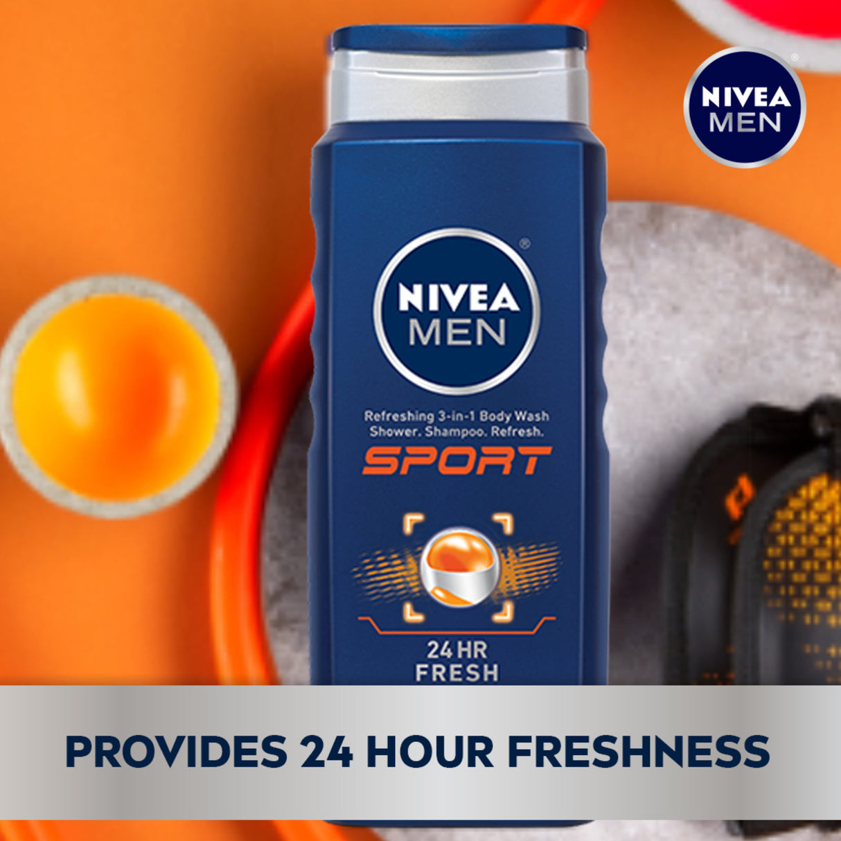 NIVEA MEN Sport Body Wash, 16.9 oz - Kenya