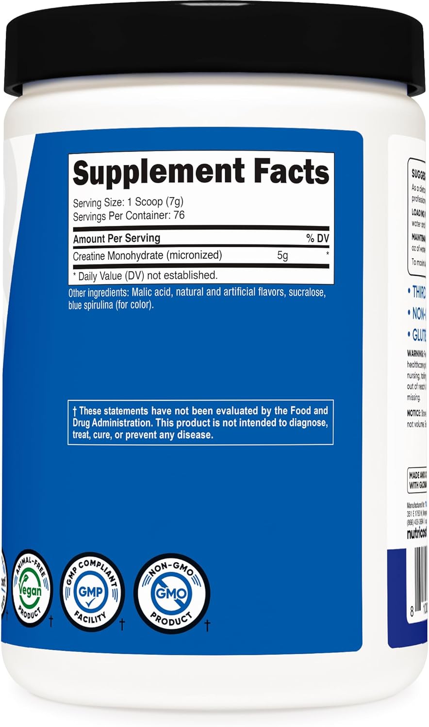 Nutricost Creatine Monohydrate Powder (Blue Raspberry) - Kenya - Kenya