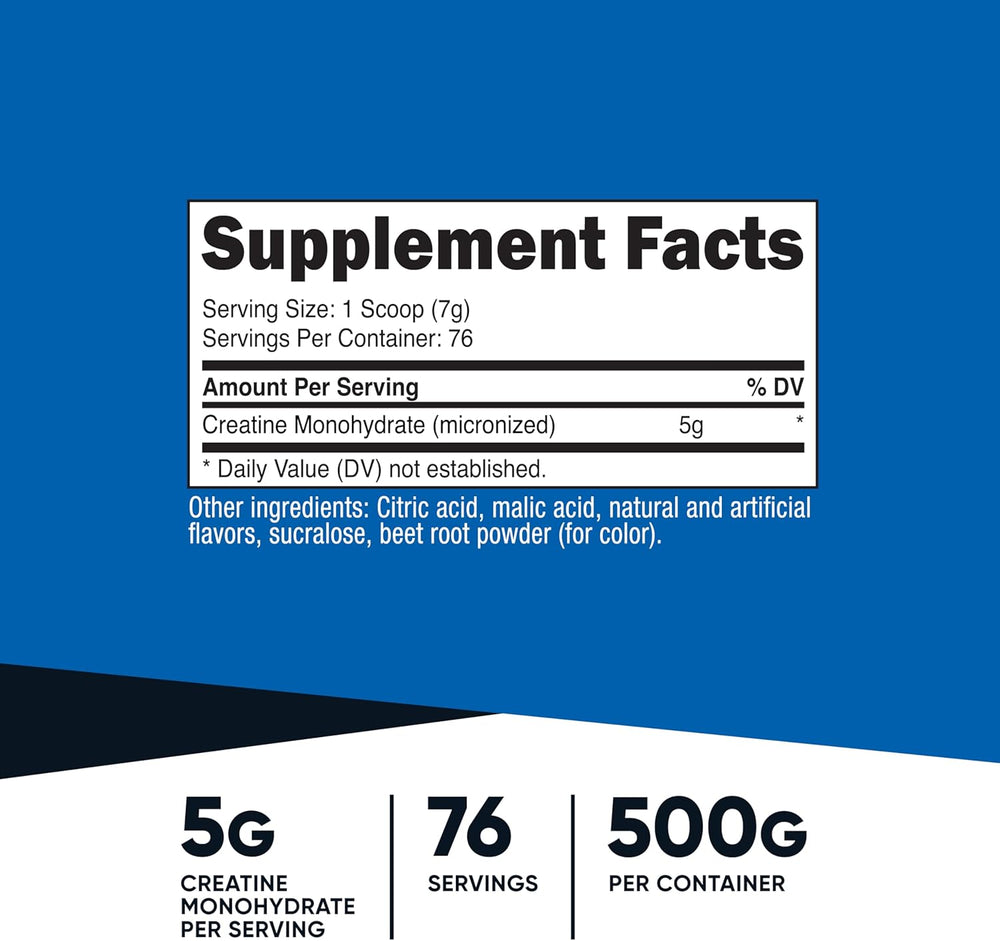 Nutricost Creatine Monohydrate Powder Fruit Punch- Kenya - Kenya