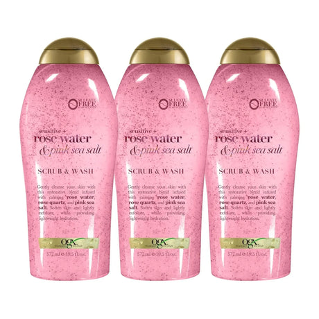 OGX Sensitive + Pink Sea Salt & Rosewater Body Scrub - Kenya