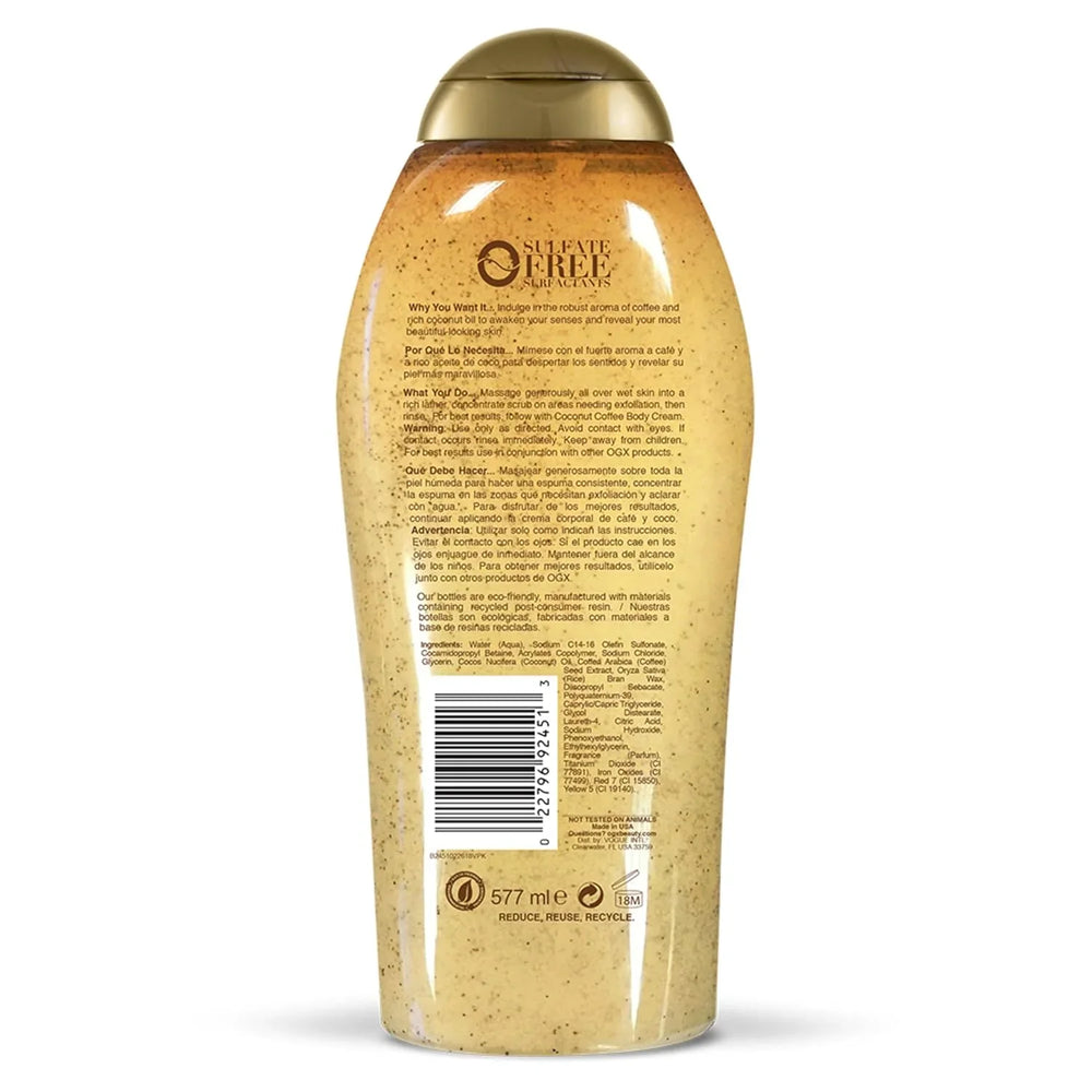 OGX Smoothing + Coconut Coffee Exfoliating Body Scrub - Kenya