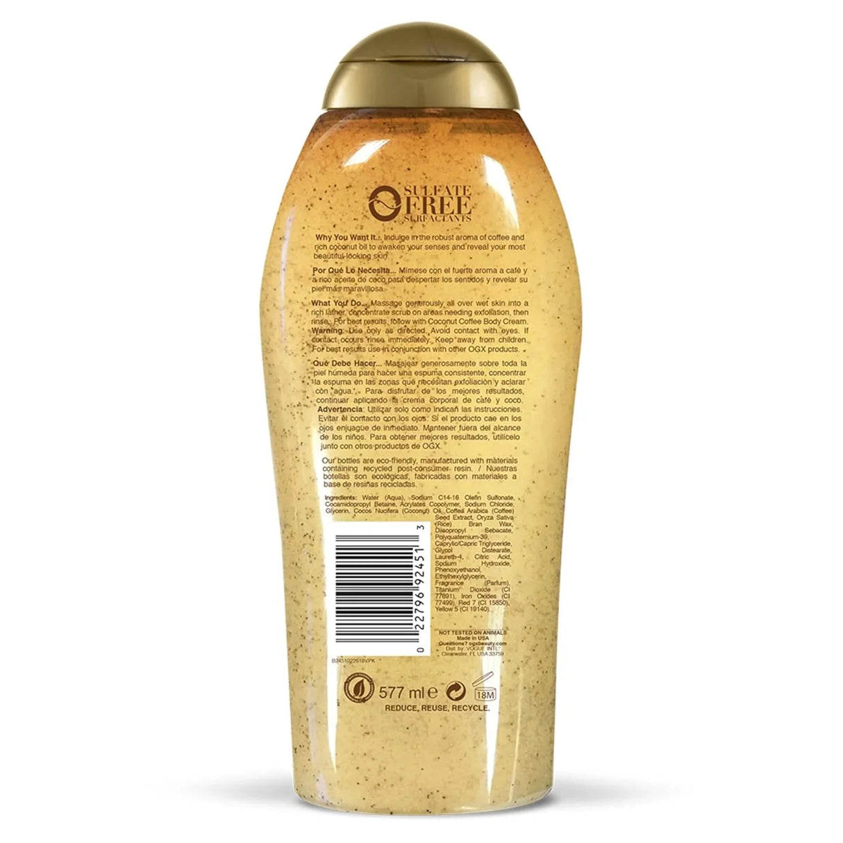 OGX Smoothing + Coconut Coffee Exfoliating Body Scrub - Kenya