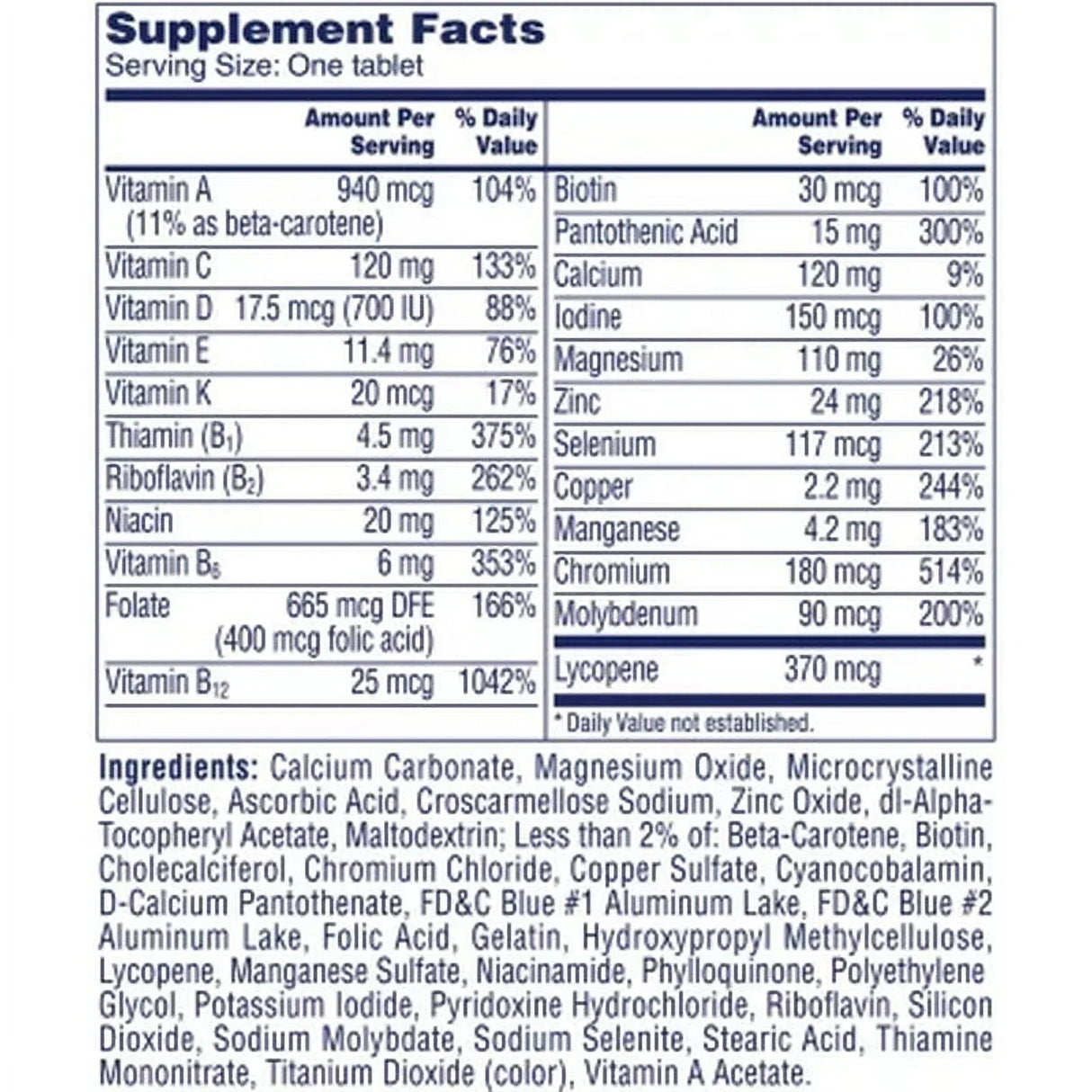 One a Day Men's 50+ Healthy Advantage Multivitamin Tablets - Kenya