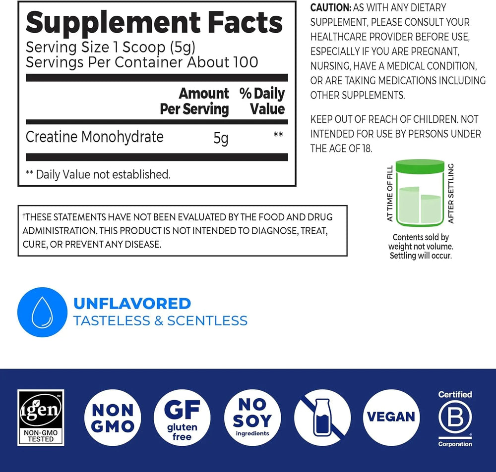 Orgain Creatine Monohydrate Micronized Powder - Kenya