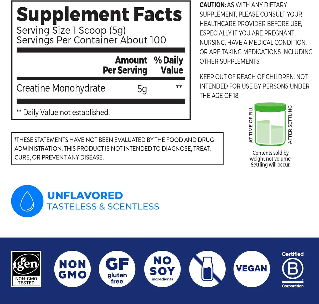 Orgain Creatine Monohydrate Micronized Powder - Kenya