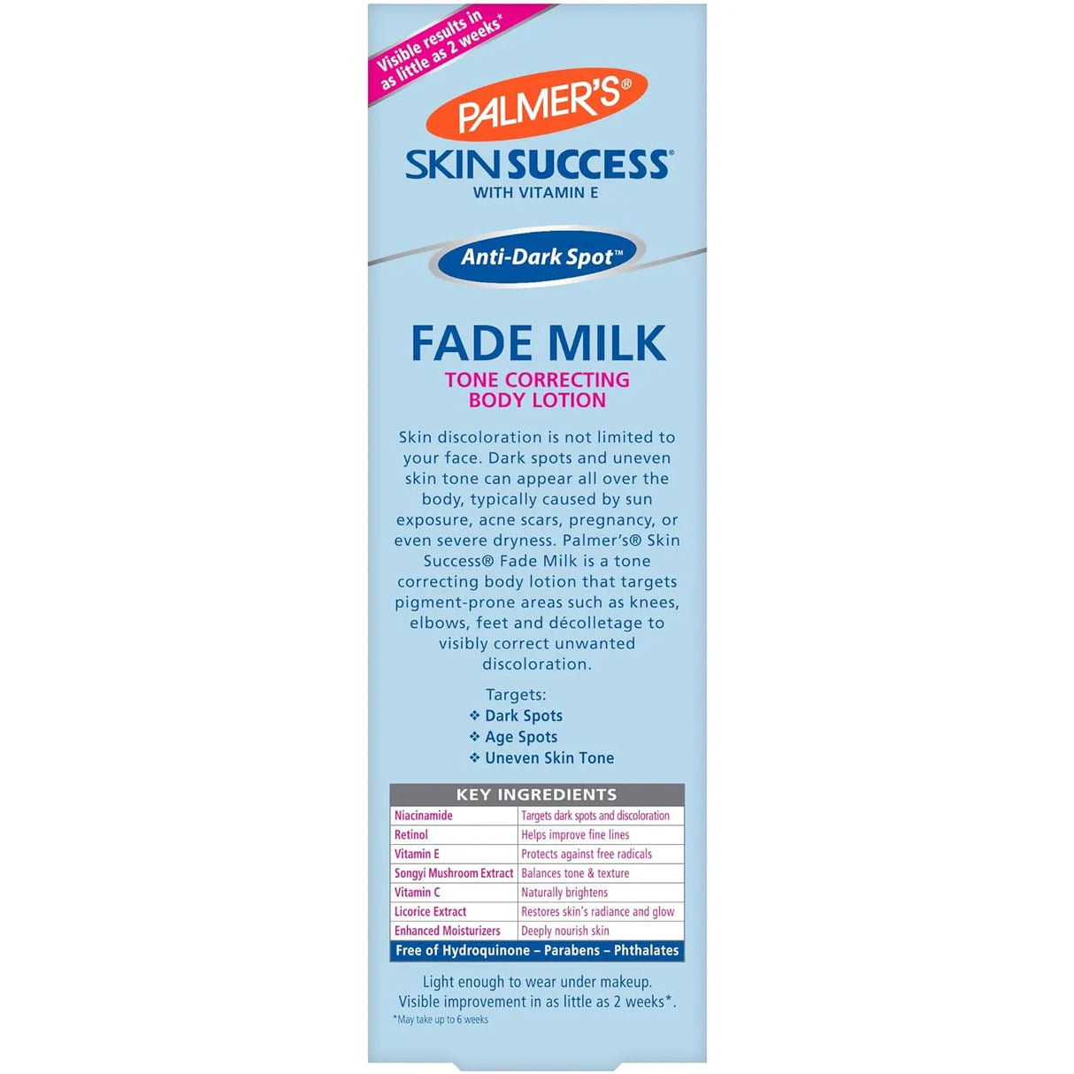 Palmer's Skin Success Anti-Dark Spot Fade Milk Body Lotion, 8.5 Ounce - Kenya