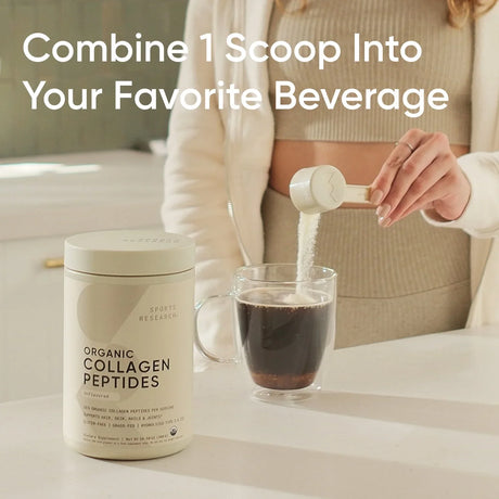 Sports Research® Organic Collagen Peptides Type I & III - Kenya